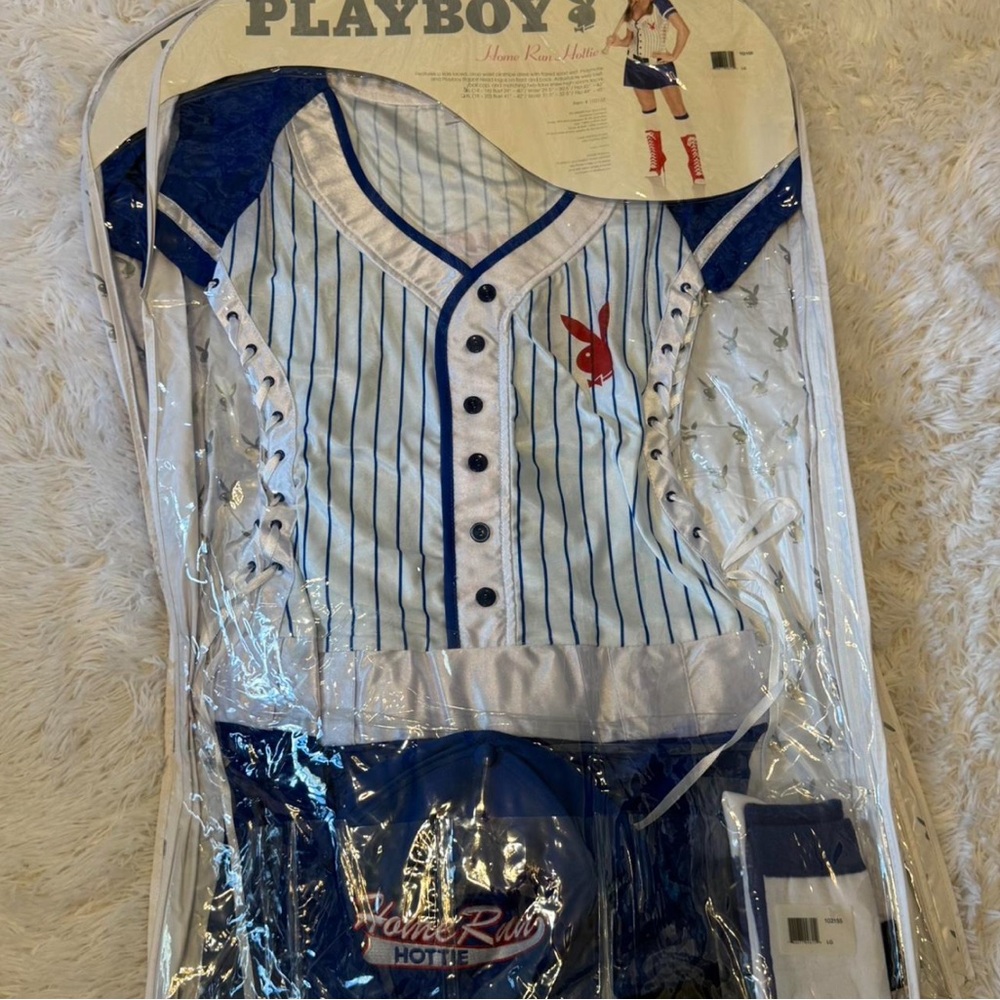 PLAYBOY Blue and White Pinstripe Costume
